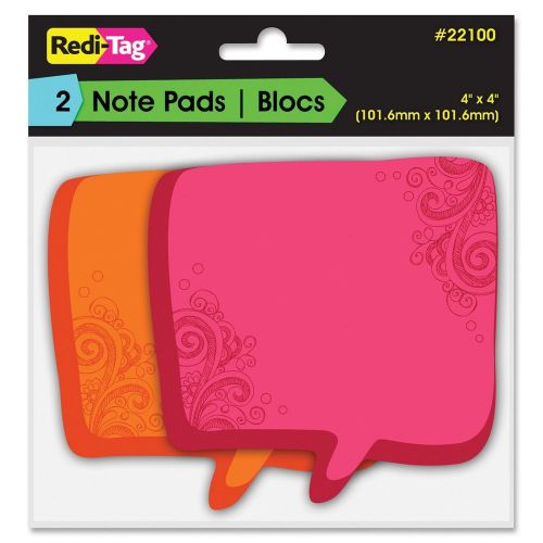 Redi-tag Thought Bubble Sticky Notes - Writable, Repositionable, (rtg22100)