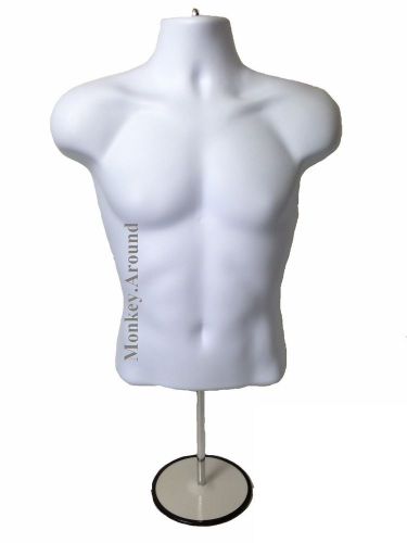 White male man countertop mannequins torso body dress half forms display stand for sale