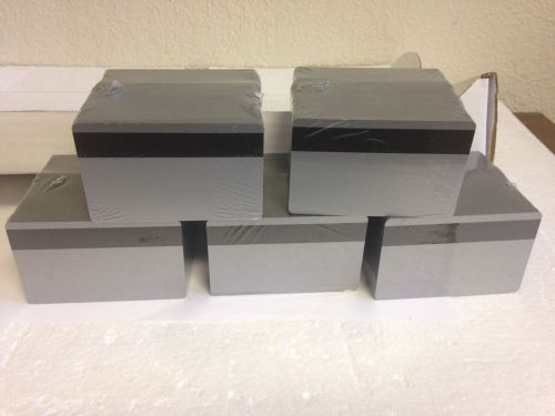 500 Silver PVC Cards - HiCo Mag Stripe 3 Track - CR80 .30 Mil for ID Printers