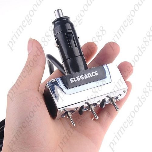 3 socket usb 12v dc car cigarette lighter adapter charger switch free shipping for sale