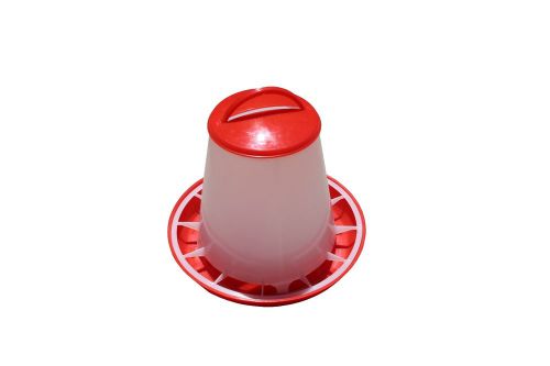 1.5kg 3.3lbs baby chicken turkey poultry feeder red plastic  anti waste ring for sale