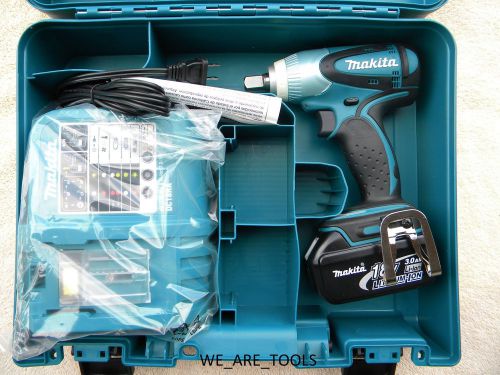 Makita 18 volt btw251  1/2   cordless impact wrench,bl1830 battery,charger,case 18v for sale