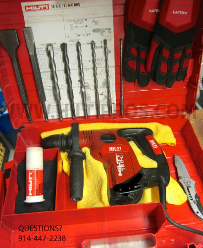 HILTI TE 6-C HAMMER DRILL, EXCELLENT CONDITION, FREE BITS AND CHISELS, FAST SHIP