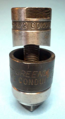 Greenlee 1/2&#034; conduit knockout punch 500-4006 + die 501-4722 + arbor 500-4045 for sale