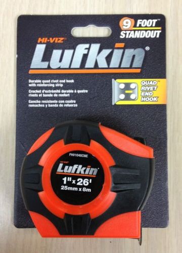 LUFKIN Hi-Viz PHV1048CME Tape Measure 1&#034;X26&#039;  26 foot   25mm X 8m