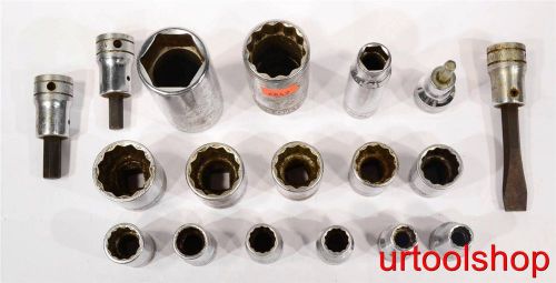One lot of snap-on half inch drive sockets 6842-299 4 for sale