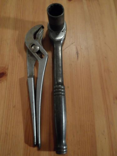3 x snap-on tools 1/2 &#034; drive ratchet 15/16 &#034; 12 point socket - pliers snap - on for sale