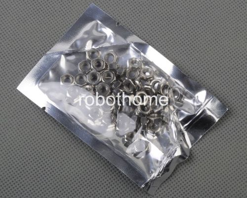 50pcs m4 nuts ?4mm screw nut hexagon nut match copper cylinder for robots new for sale