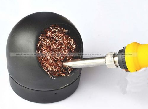 New Solder Soldering Iron Tip Cleaner with Wire Sponge BGA Tool Black