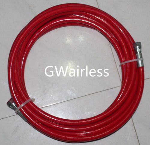 High pressure airless spray hose, 3000 psi.1/4 inlet fitting, 25 feet, red. for sale