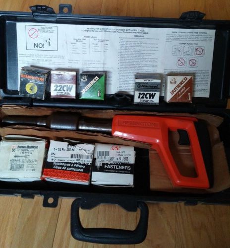 Remmington powder actuated nail gun 490 with loads and pins - used light rust
