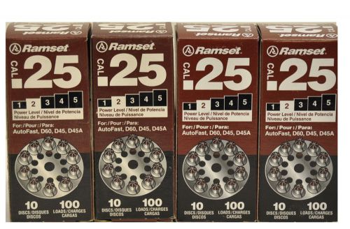 Ramset .25 Cal. Brown Disc Loads Fit D45, D60 Powder Actuated Tools ( 4 Boxes )