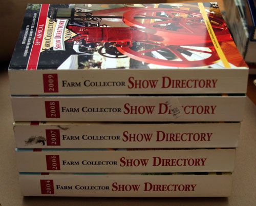 Farm Collector Show Directory - 2004 2006 2007 2008 2009 (5) Softcover Books LOT