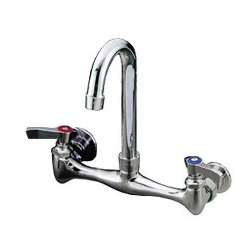 Top-line wall mount faucet w/ 8&#034; centers and 3-1/2&#034; swivel gooseneck spout for sale