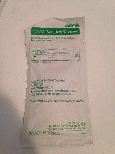 Kay-5 Sanitzer Cleaner For Kitchen Equipment Or Utensils 24 One Ounce Packets