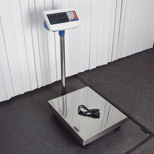 Weight Scale 600 LB Computing Digital Floor Platform Shipping Warehouse Postal