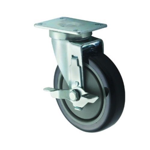 Winco CT-23B Universal Caster Set, 5&#034; Wheel With 3-5 / 8&#034; x 2-3 / 8&amp;qu