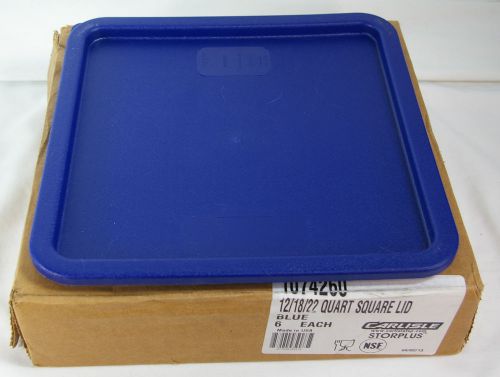 Royal Blue Carlisle Storplus 12/18/22 quart square lids 1074260 Set of 6