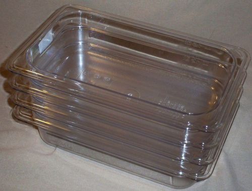 Lot of 4 Cambro Camwear 42CW 1/4 x 2.5&#034; Clear Food Service Containers
