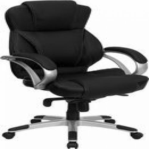 Flash Furniture H-9626L-2-GG High Back Black Leather Contemporary Office Chair