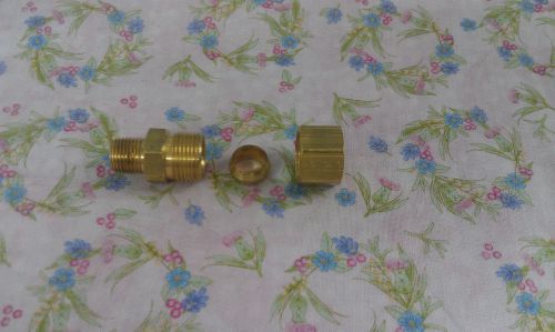 Brass Compression Fitting, 3/8 OD  x 1/8 NPT Male, ANDERSON METALS # 00068-0602