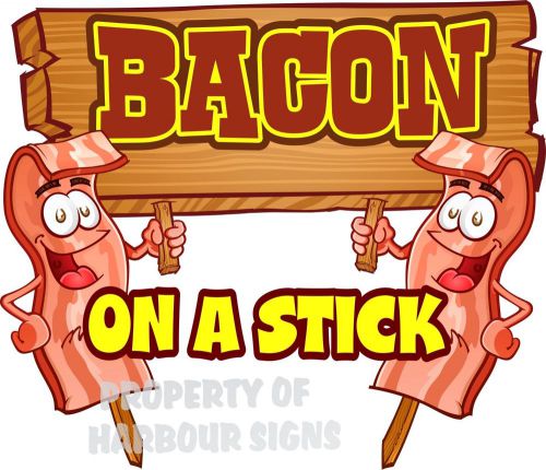 Bacon on a stick 14&#034; Decal Concession Trailer Food Truck  Restaurant Sticker