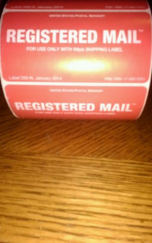 Registered mail sticker