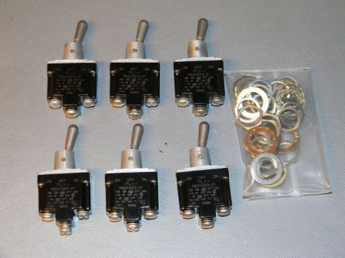 AIRCRAFT TOGGLE SWITCH LOT OF 6pcs. SEALED, MADE IN USA BY MICRO, SPDT, MIL SPEC