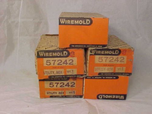 Wiremold Electrical Utility Box 57242 LOT X5 VTG old school plate NOS NEW NIB