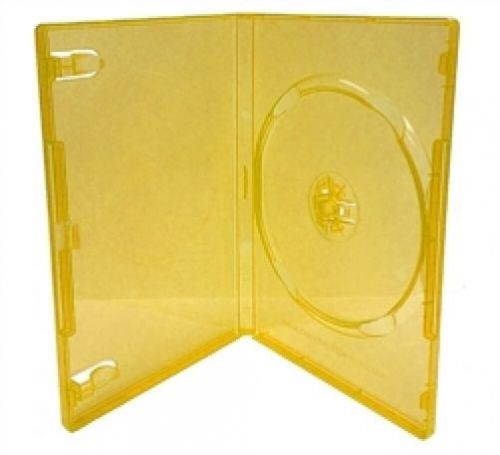 100 STANDARD Clear Orange Color Single DVD Cases
