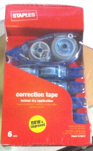staples correction tape  6 rolls