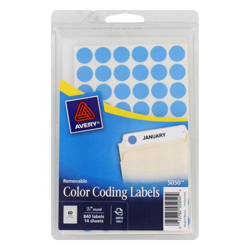Avery Round Removable Color Coding Labels - AVE05050