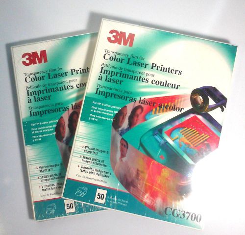 NEW 3M CG3700 Transparency Film, 2 Packs (50pc each), unopened