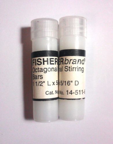 Two Fisherbrand Octagonal Magnetic Stir Bars 1 1/2&#034; x 5/16&#034;