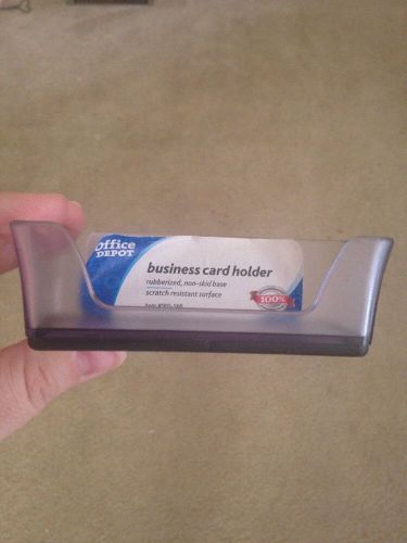 Business Card Holder Rubberized Non-skid Base Office Depot