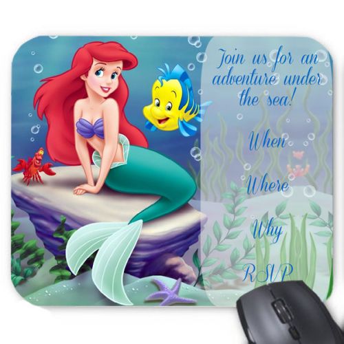 New Little Mermaid Disney Anime Movie Logo Mouse Pad Mat Mousepad Hot Gift Game