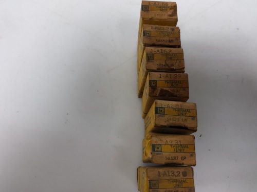 LOT OF 7 Square D A1.86 1-A25.2 1 A16.2 1 A1.39 1 A1281 A231 A13.2  Thermal