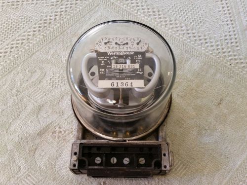 Vintage WESTINGHOUSE Electric Meter Type CA S.876649 Steampunk Art w Old Logo