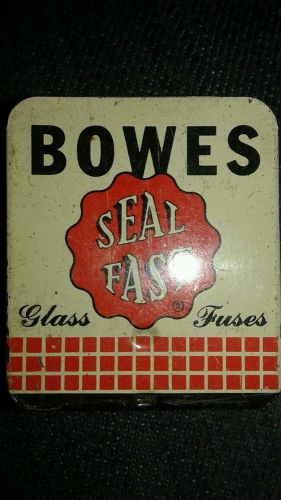 Bowes Seal Fast Glass Fuses 3AG-15A Original Metal Case Vintage 1950&#039;s