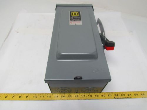Square D H-222-NRB 60 Amp Fusible Disconnect Safety Switch 240VAC 250VAC Type 3R