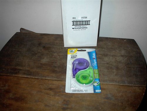 6-2 PACKS Liquid Paper DryLine Correction Tape 1/5&#034; x 472&#034;ONE BOX OF 6 2 PACKS