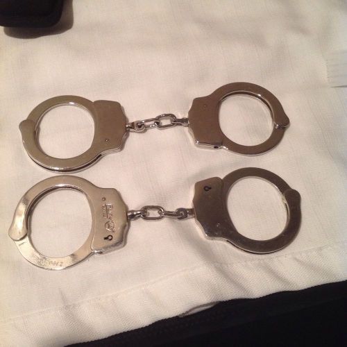 Lot Of 2 Fury Tactical Handcuffs Nickel Plated Steel Construction Locking