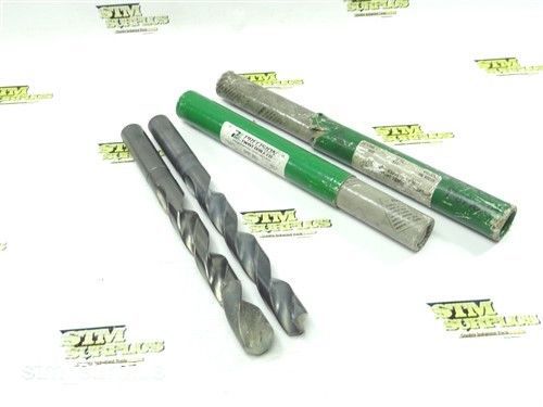 Pair of hss heavy duty metric chuck shank precision twist drills 22mm for sale