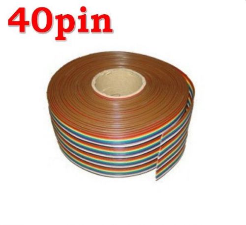 3 M of 40 WAY Flat Rainbow Color Ribbon Cable wire Rainbow Cable IDC NEW