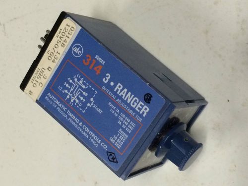 Atc series 314, 3 ranger 01314b 134 q 3 c interval adjustable, time  delay relay for sale