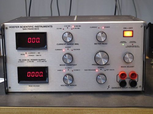 Hoefer ps 2500 power supply w/manual &amp; schematics 2500 volts electrophoresis for sale