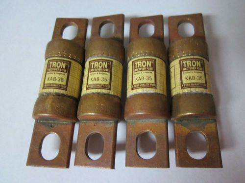 LOT OF 4 COOPER BUSSMANN TRON RECTIFIER FUSE KAB-35 FUSE NEW NO BOX