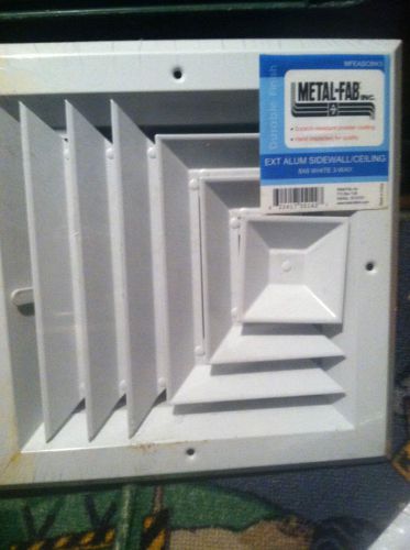 METAL-FAB 8X8 Aluminum air vent register