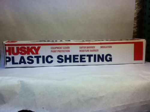 Husky Flame Retardant White Plastic Sheeting 9&#039;4&#034; X 100&#039; 4mm Weed Stop 703WN.1B