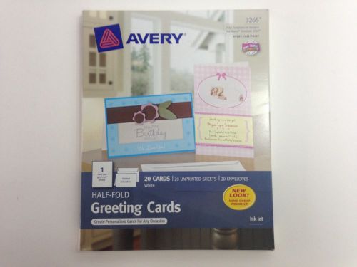 Avery Half-Fold Greeting Cards for Inkjet Printers 5.5 inches 8.5 inches 03265